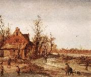 VELDE, Esaias van de Winter Landscape rt oil painting picture wholesale